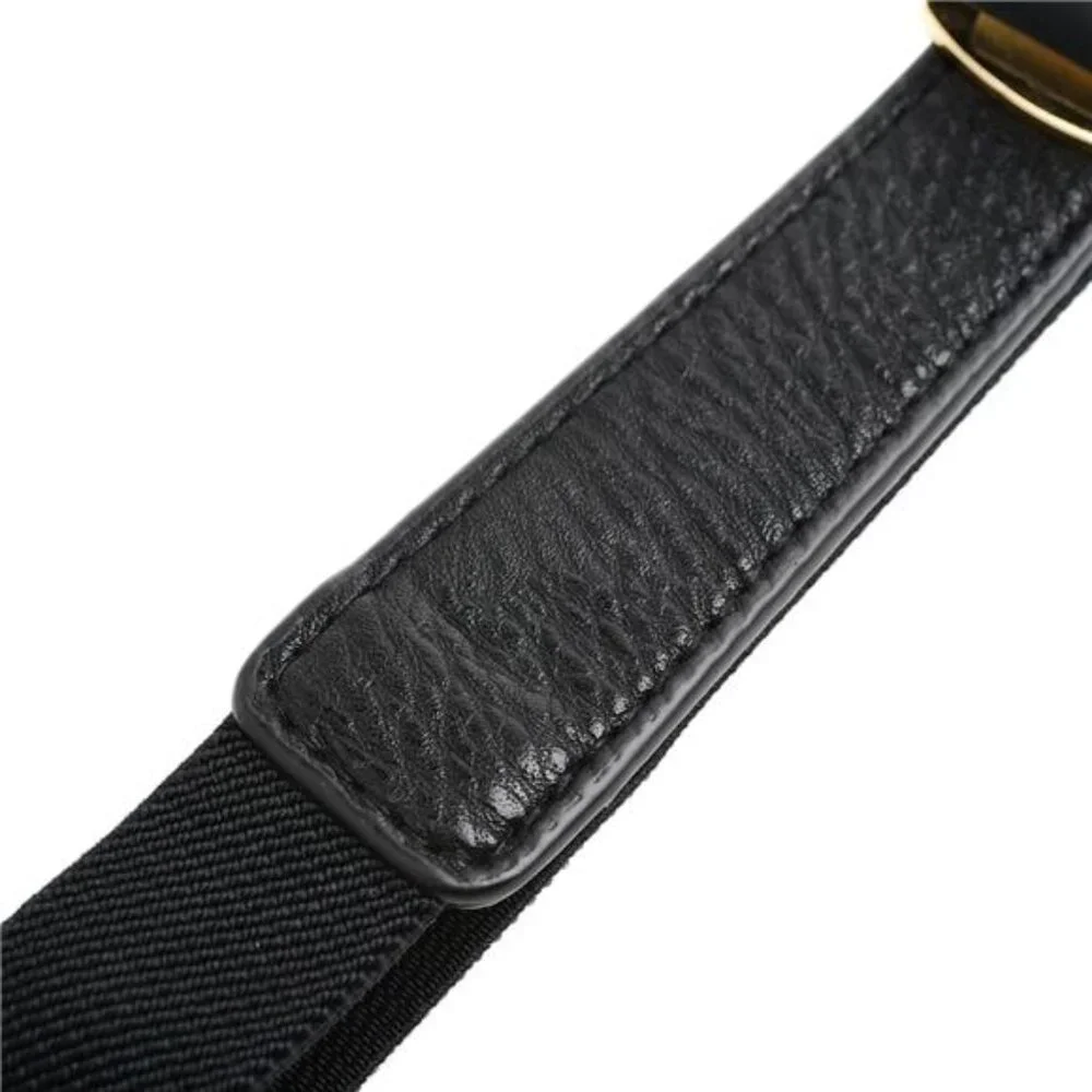 Womens 1" Width Bow Skinny Elastic Waist Belt Stretchy Belt Thin Belt - Picture 5 of 6